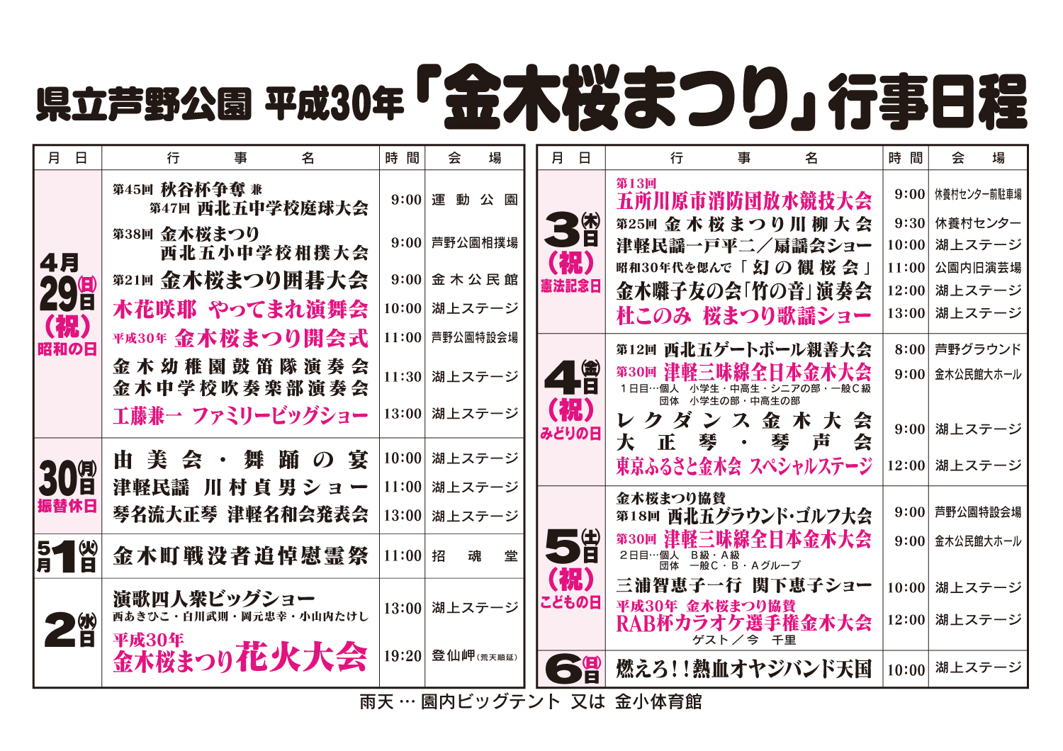 金木桜まつり
